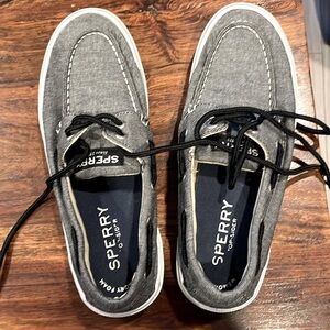 Navy and white Mens Sperry shoes size 7